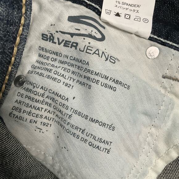 Silver Jeans Women’s Santorini Capri Blue Denim Distressed Size 25 - Picture 10 of 11